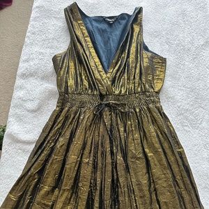 Metallic A line dress